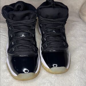 Jordan 11  Jubilee Kids Shoes Black and White